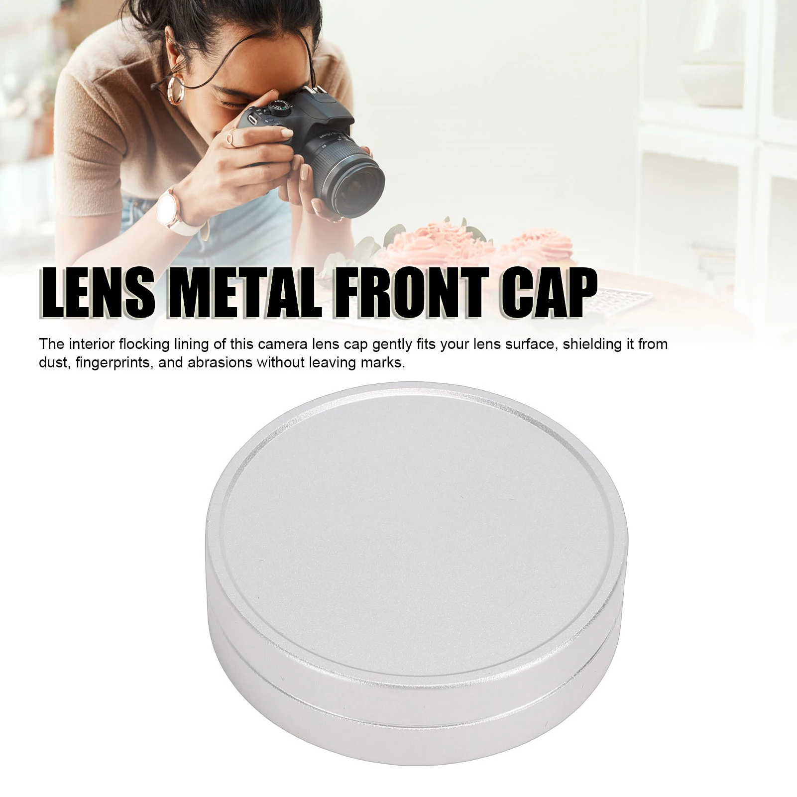 Aluminum Alloy Anodized Lens Protective Cap with Soft Flocking Finish