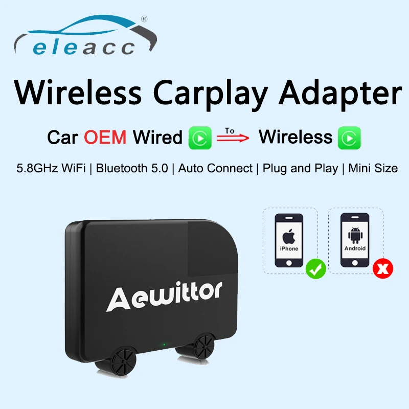 EleaccWirelessAppleCarplayBluetoothAutoCmnnectMultimdia