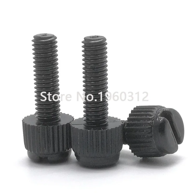 520pcsM3M4M5M6M8BlackSlottedNylonThumbScrewPA66Nylon