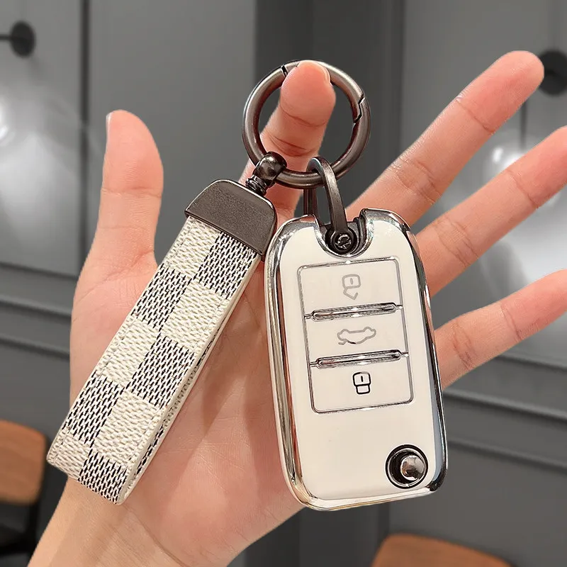 Premium TPU Car Key Cover Protector with Holder Case