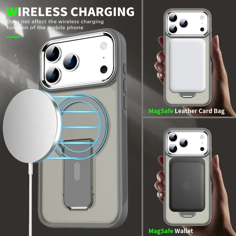 Desert Gold Magnetic Folding Phone Case with MagSafe-Compatible Charging - Hard Back Cover