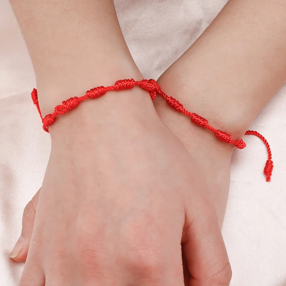 2/10pcs Lucky Red Rope Evil Eye String Bracelet for Men and Women Protection Lucky Handmade Braid Rope Wristband Jewelry Gift 6