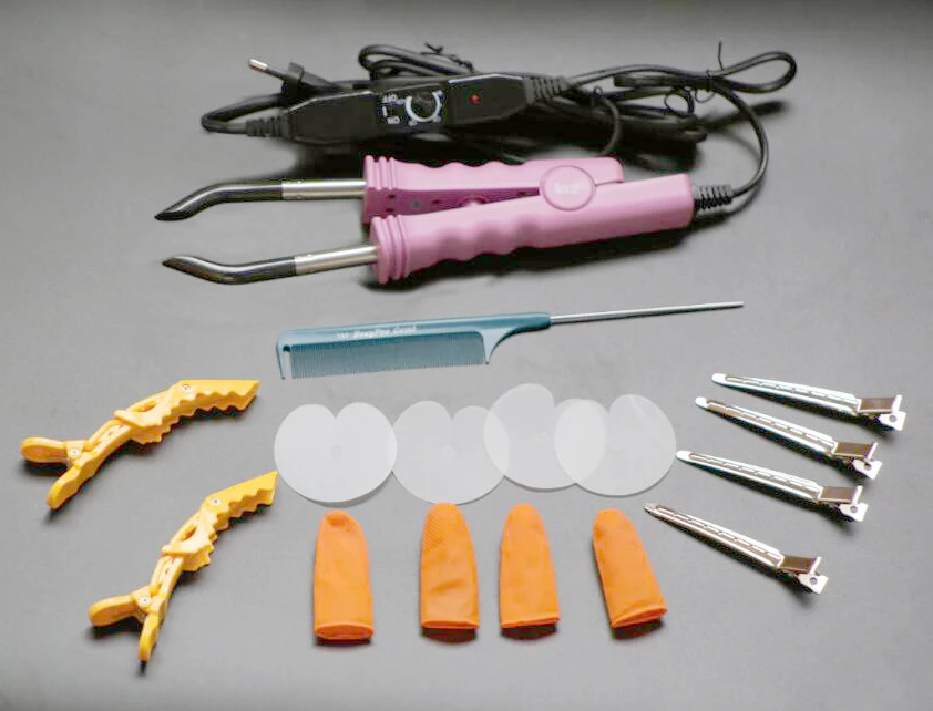 

618 розовый цвет, высокое качество, плоская пластина для наращивания волос, Кератиновый скрепляющий инструмент, терможелезный коннектор для волос