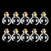 10pcs Mini Glass Bottles with Cork Stopper Transparency Fillable Organizers 4
