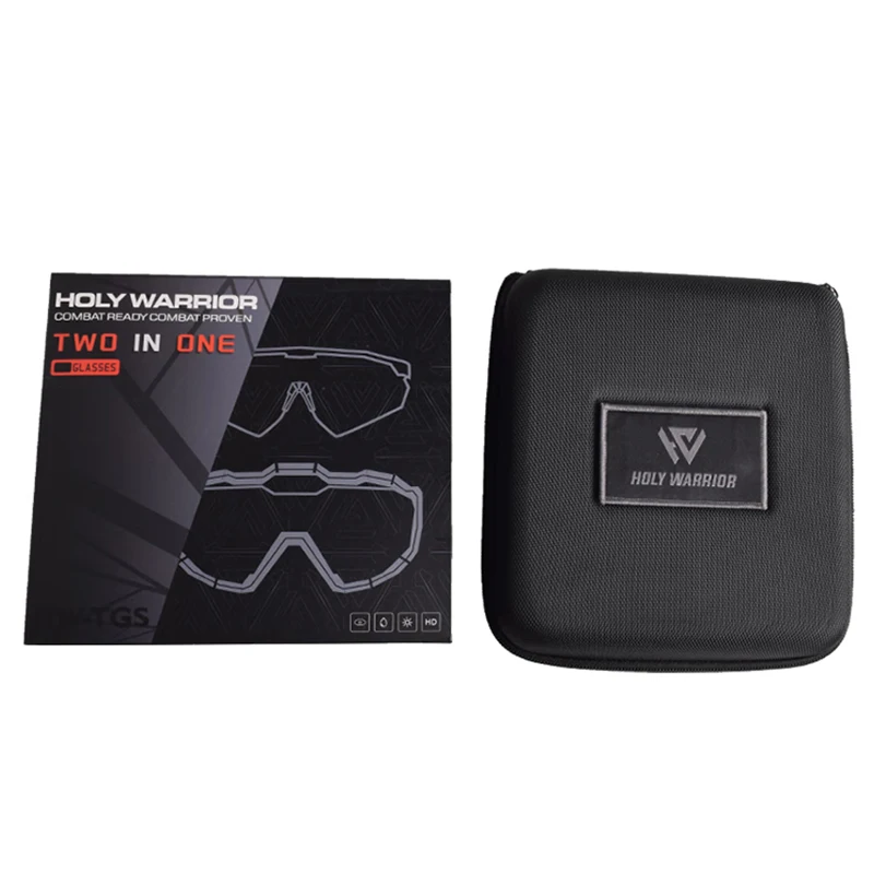 Shooting Goggles Holy Warrior Goggles Ballistic Glasses 3pcs of Lens Tactical Airsoft Hunting Air Gun Shooting Outdoor Set Combination EHY