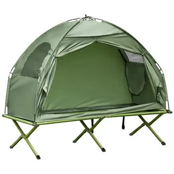 Camping Tent Cot, Single Person Folding Cot Combo, Off-Ground Tent, Covered Outdoor Bed with Carry Bag for Hiking, Camping 1