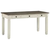Ashley Bolanburg-Farmhouse Writing Desk with Drawers, Signature Design, Home and Office, Whitewash, 60 in 1