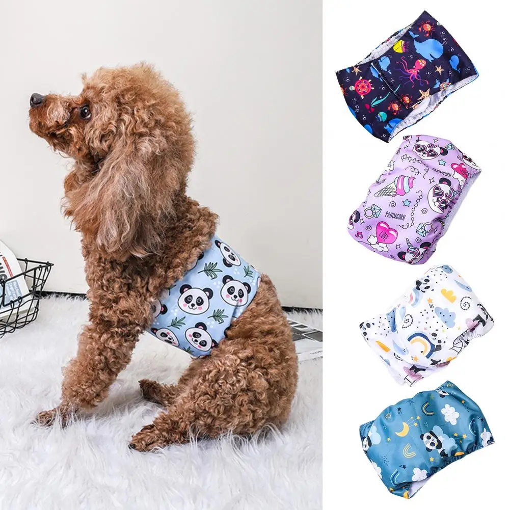 Pet Physiological Pants Adjustable Pet Pants Adjustable Washable Leak-proof Male Dog Diaper with Fastener Tape