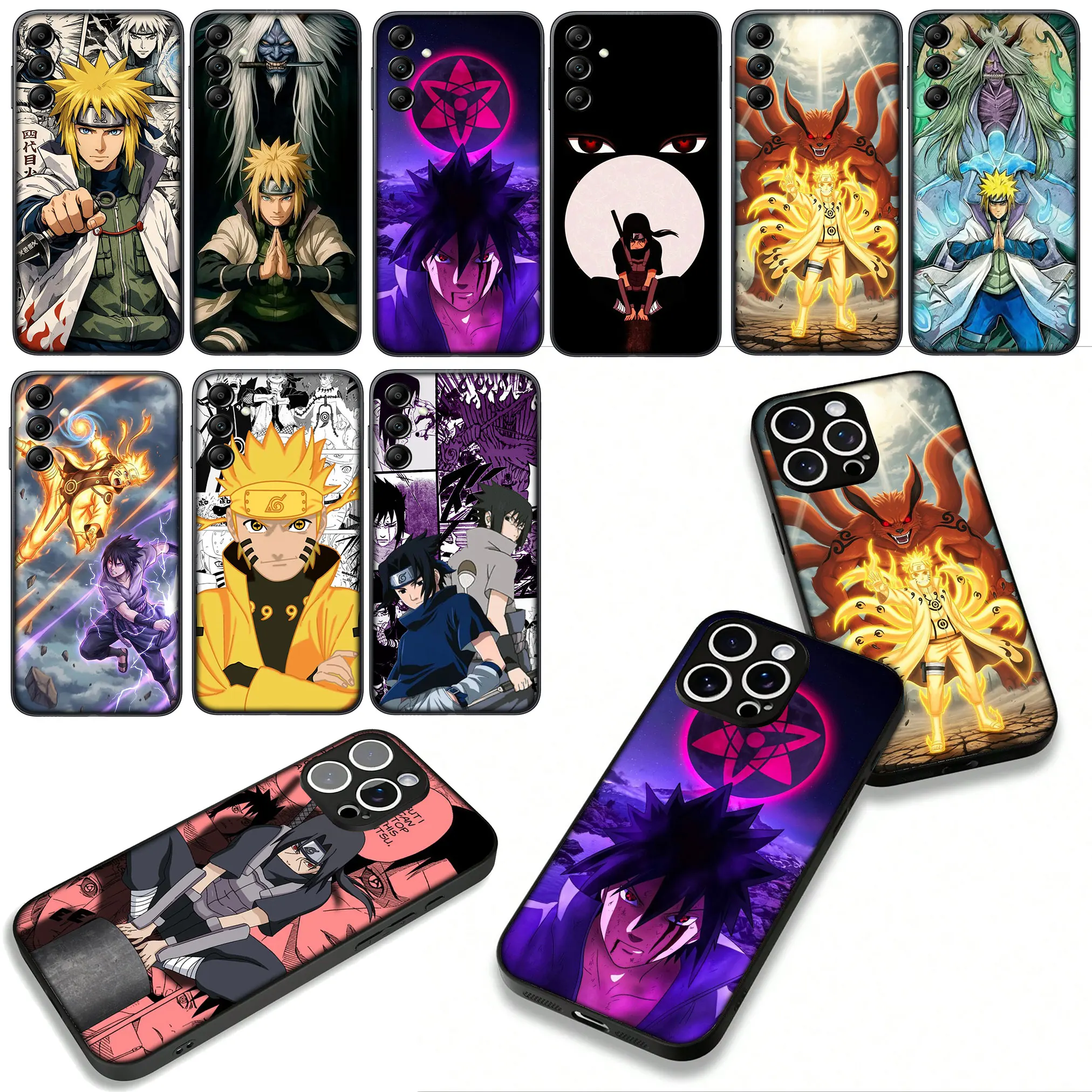 Namikaze Minato & Uchiha Sasuke Naruto Protective Phone Case