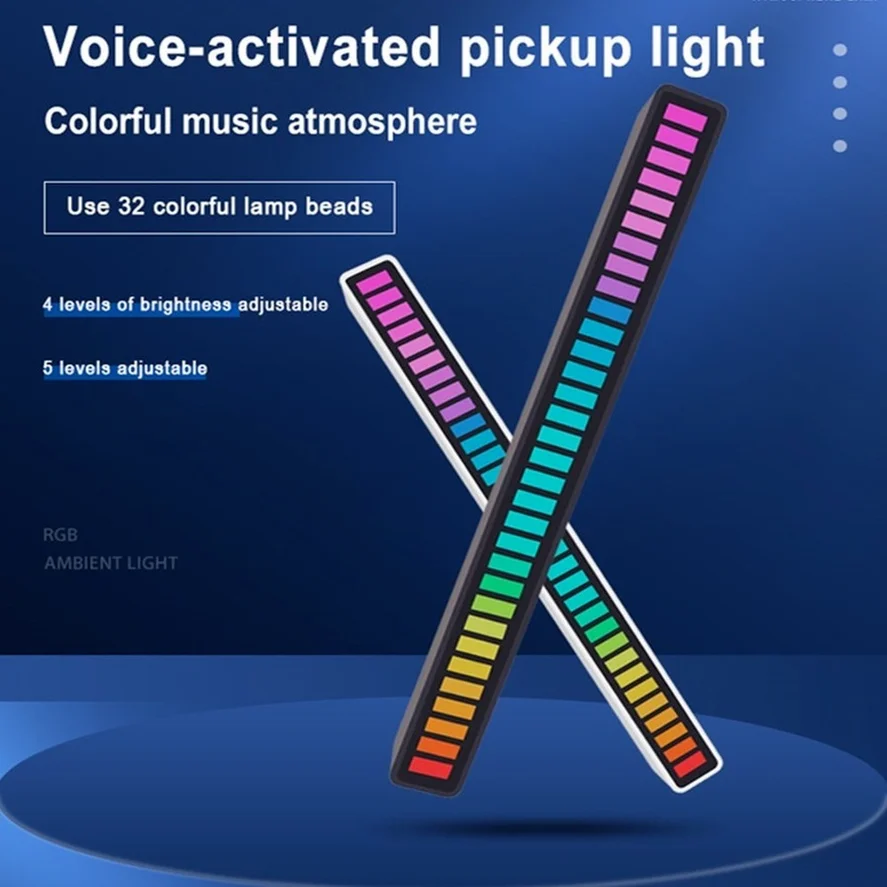 RGB Sound control LED light strip control pickup voice activated rhythm lights color ambient light bar of music Ambient Light led light strips led atmosphere lights music rhythm light music rhythm lamp