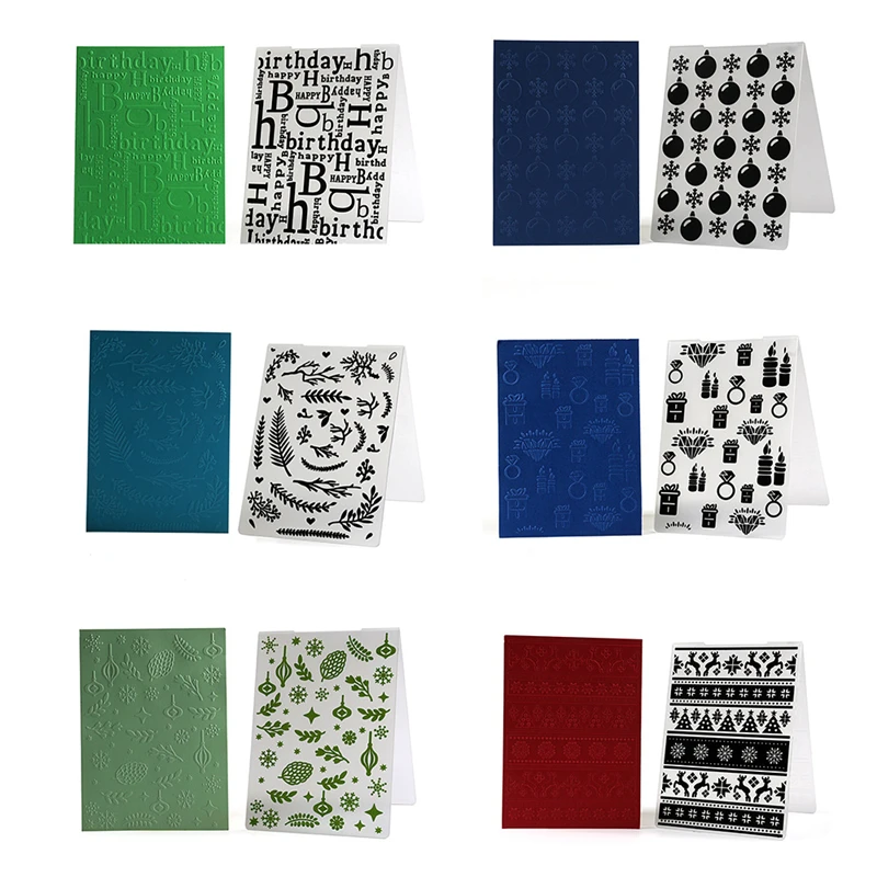 10.5x14.5cm 3D Embossing Folder Transparent Embossing Plastic Plates Design For INS DIY Paper Cutting Dies Scrapbooking