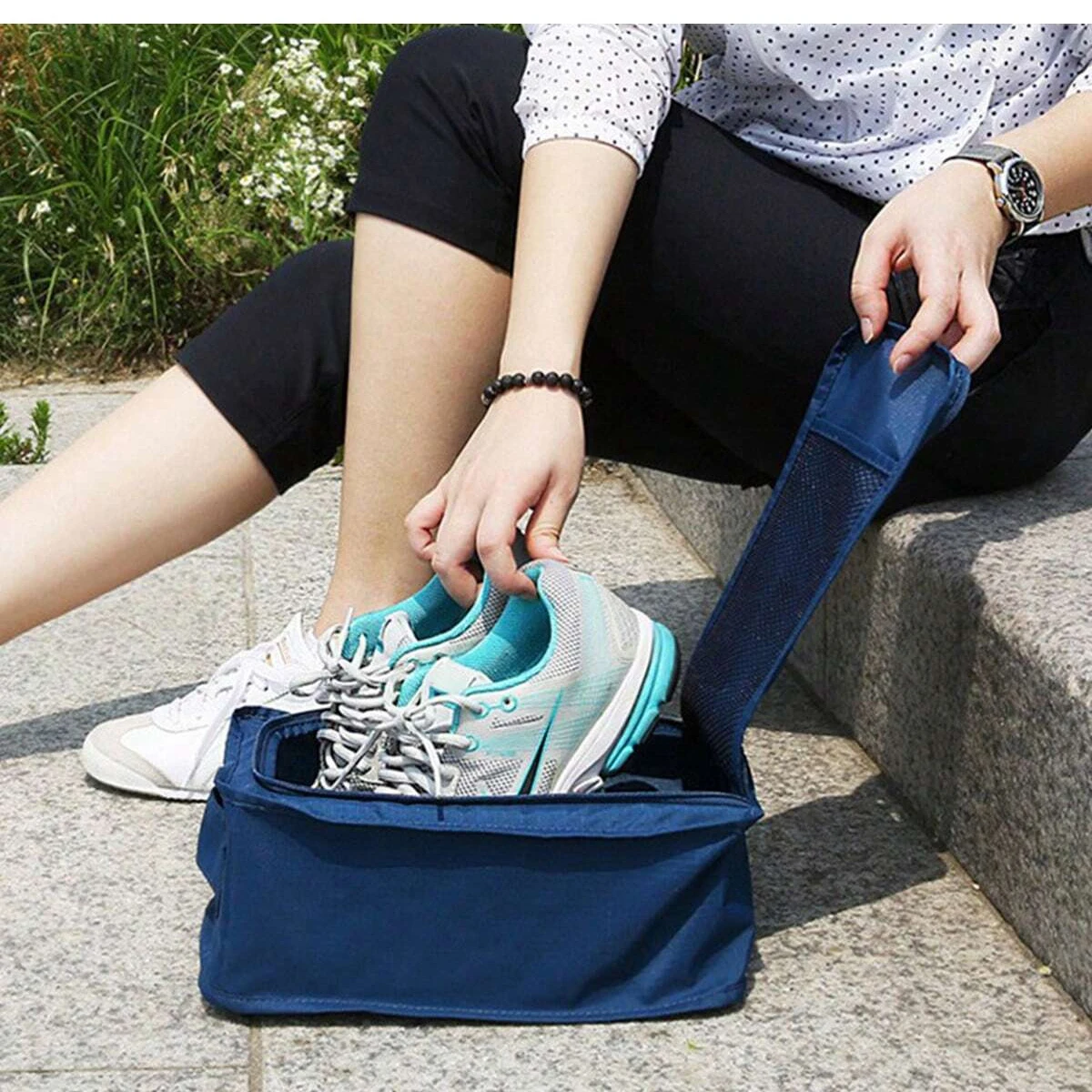1pc-Travel Storage Portable Sneaker Bag