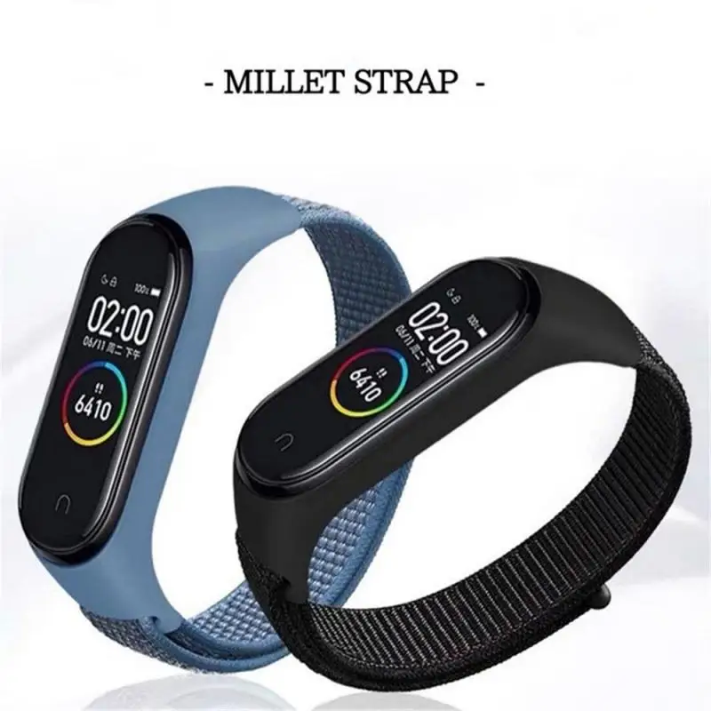 

Ремешок нейлоновый для Mi Band 7 4 3 5 6, сменный спортивный Воздухопроницаемый браслет для Mi Band 5 4 3