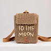 Cute House Shape Straw Backpacks for Little Girls Funny Handmade Woven Back Pack Lovely Summer Beach Bag for Children 2023 Bags 1