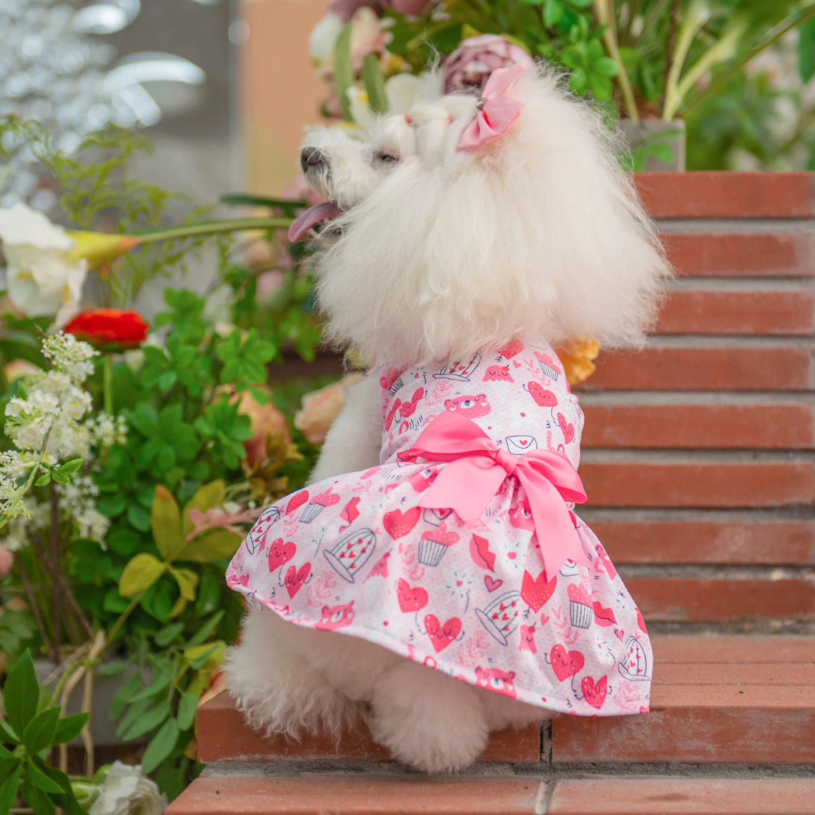 CuteBone Dog Dress Summer Dog Clothes Girl Puppy Skirt Outfit