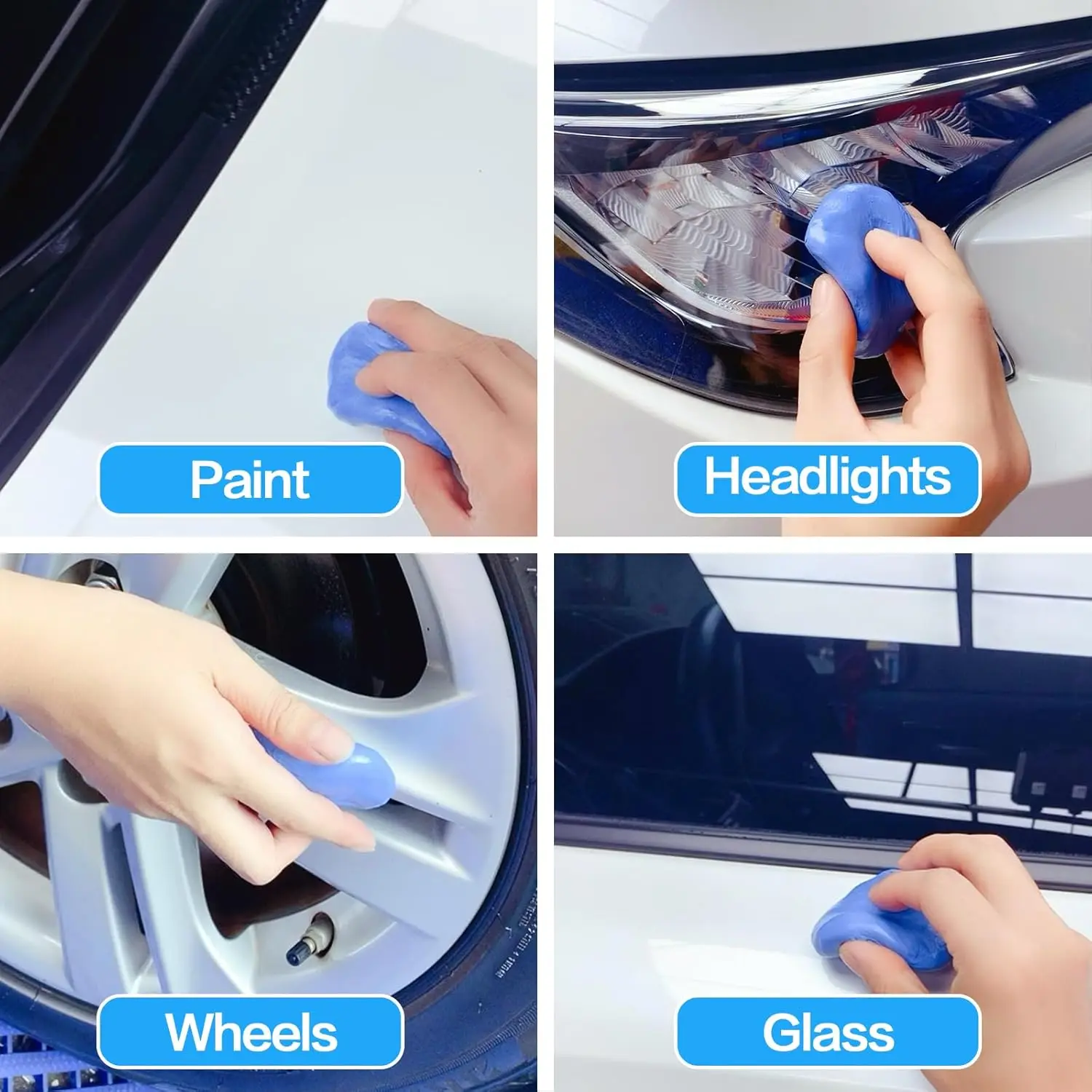 1-3Pcs Clay Bar Detailing Auto Car Clean Wash Cleaner Sludge Mud Remove Magic Blue Car Cleaning Car Brush Car Accessories 6