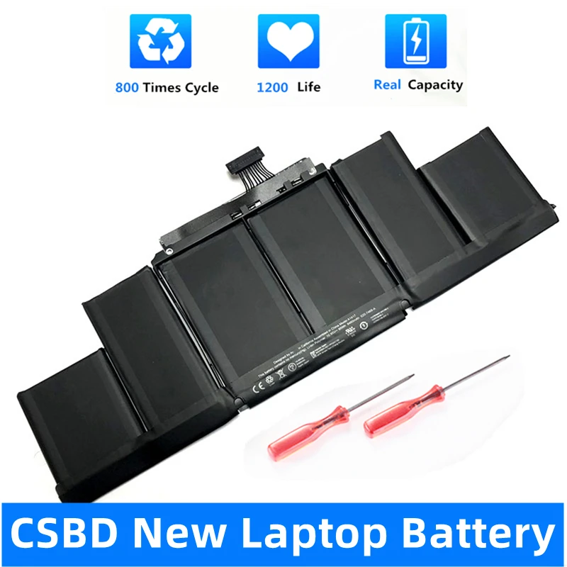 

CSBD Original A1417 Laptop Battery For Apple A1398 (2012 Early-2013 Version) For MacBook Retina Pro 15" Fits ME665LL/A ME664LL/A