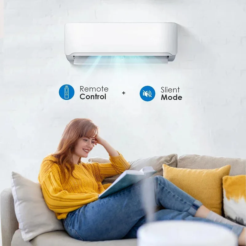 24000 Btu 220v 12000btu 1.5hp 1톤 인버터 냉난방 기능과 가습기를 갖춘 미니 벽걸이형 분리형 에어컨