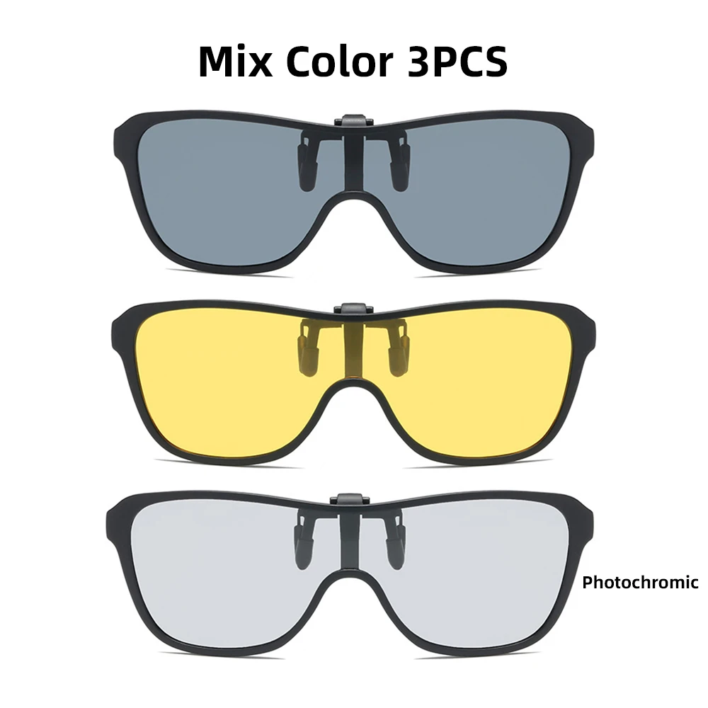 2024 Trending Polarized Clip-On Sunglasses with Large Frame and Mirror Lens