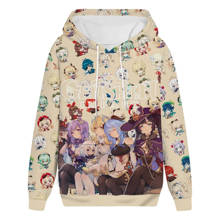 

Anime Game Genshin Impact Cartoon Hoodies Men Women Sweatshirt Hoodie Pullovers Harajuku Streetwear Clothes