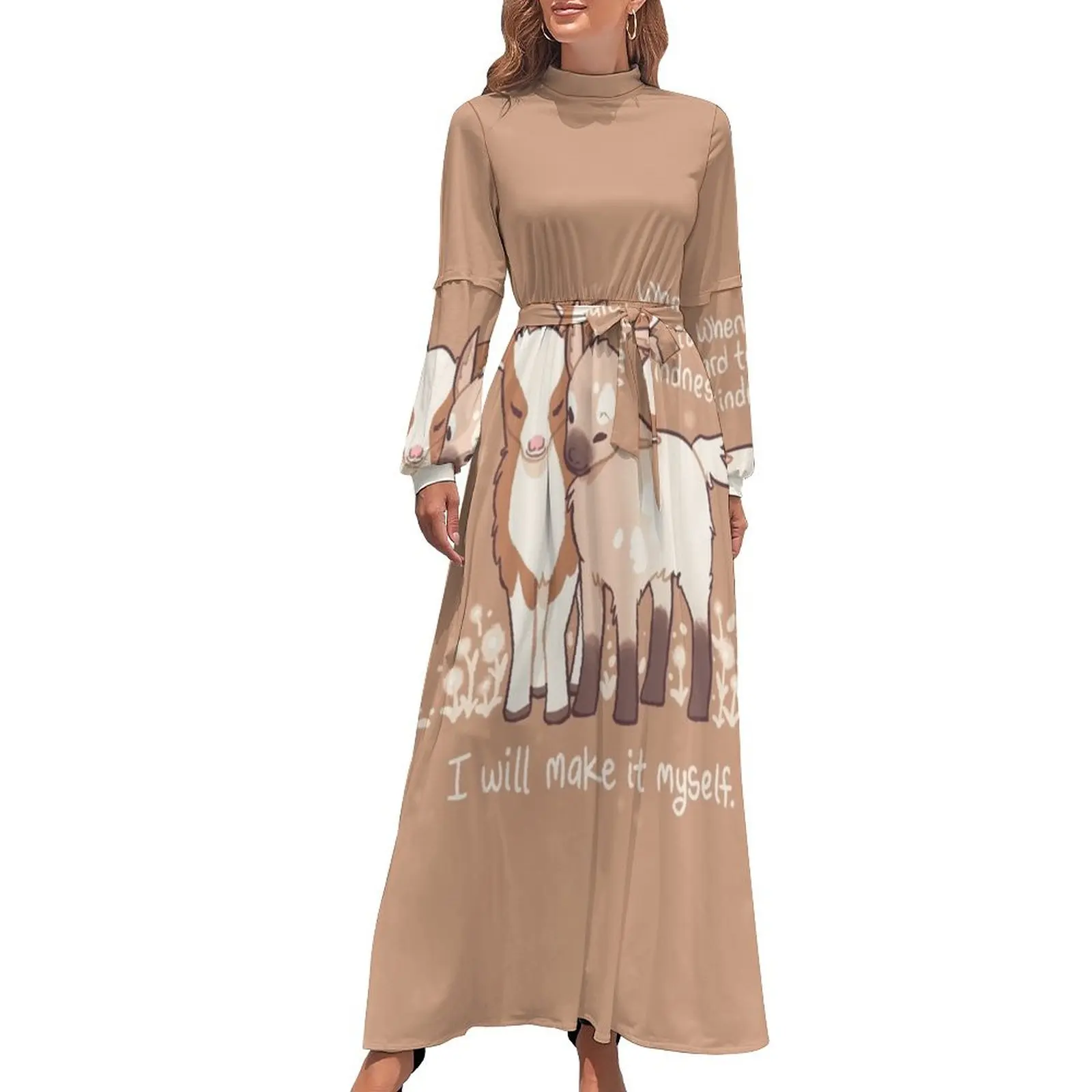 thumbnail image 1 of Cuando es difícil encontrar amabilidad la haré yo mismo Cabritos Vestido Largo ropa de verano vestido mujer verano, 1 of 5