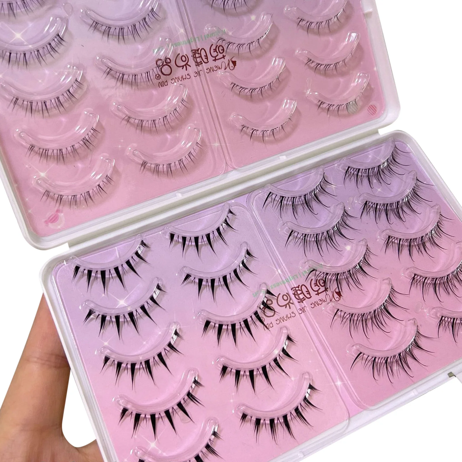 

20 Pairs Long Comic Soft Eyelashes Long Dramatic Bushy Curling Thick Lashes Cosplay Makeup DIY Eyelashes