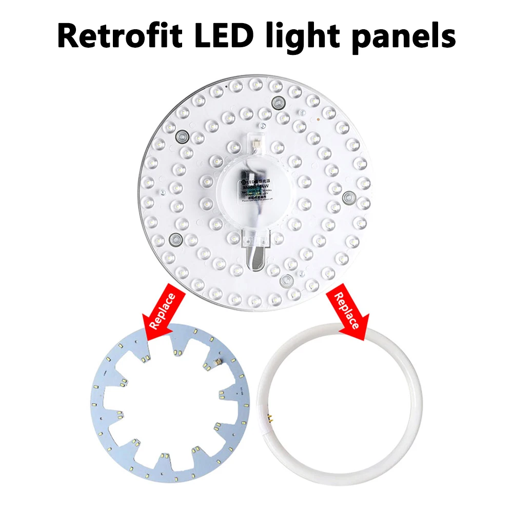 Ceiling Light LED Module 220V-240V Round LED Panel Light 12W 18W 24W 36W 48W 72W Replacement LED Retrofit Lamp Board Cool White 4