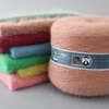 1Kg per Roll Mink Yarn 1000g+400g Winter Soft Long Hair Angola Rabbits Yarns Fluffy With Thread Hand Knitting Women Scarf 2