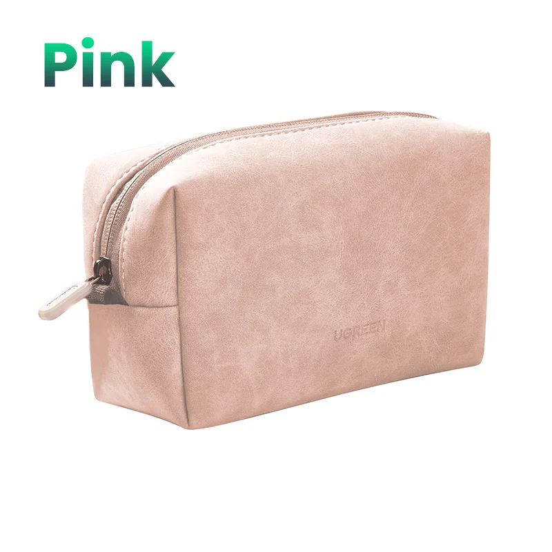 UGREEN ארגונית תיק עור אחסון מקרה עבור Wired אוזניות אוזניות USB כבל טלפונים סלולרי מטען מחשב דיגיטלי אביזרי תיק