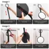 TAILI Shower Mirror Fogless for Shaving, Removable Anti Fog Wall Hanging Mirror for Travel Camping, Shower, Bathroom Mirror 5