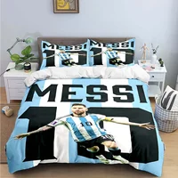 Fashion Football Star M-Messi R-Ronaldo Printing Bedding Set Duvet Cover Comforter Bed  Youth Kids Girl Boys Luxury Gift