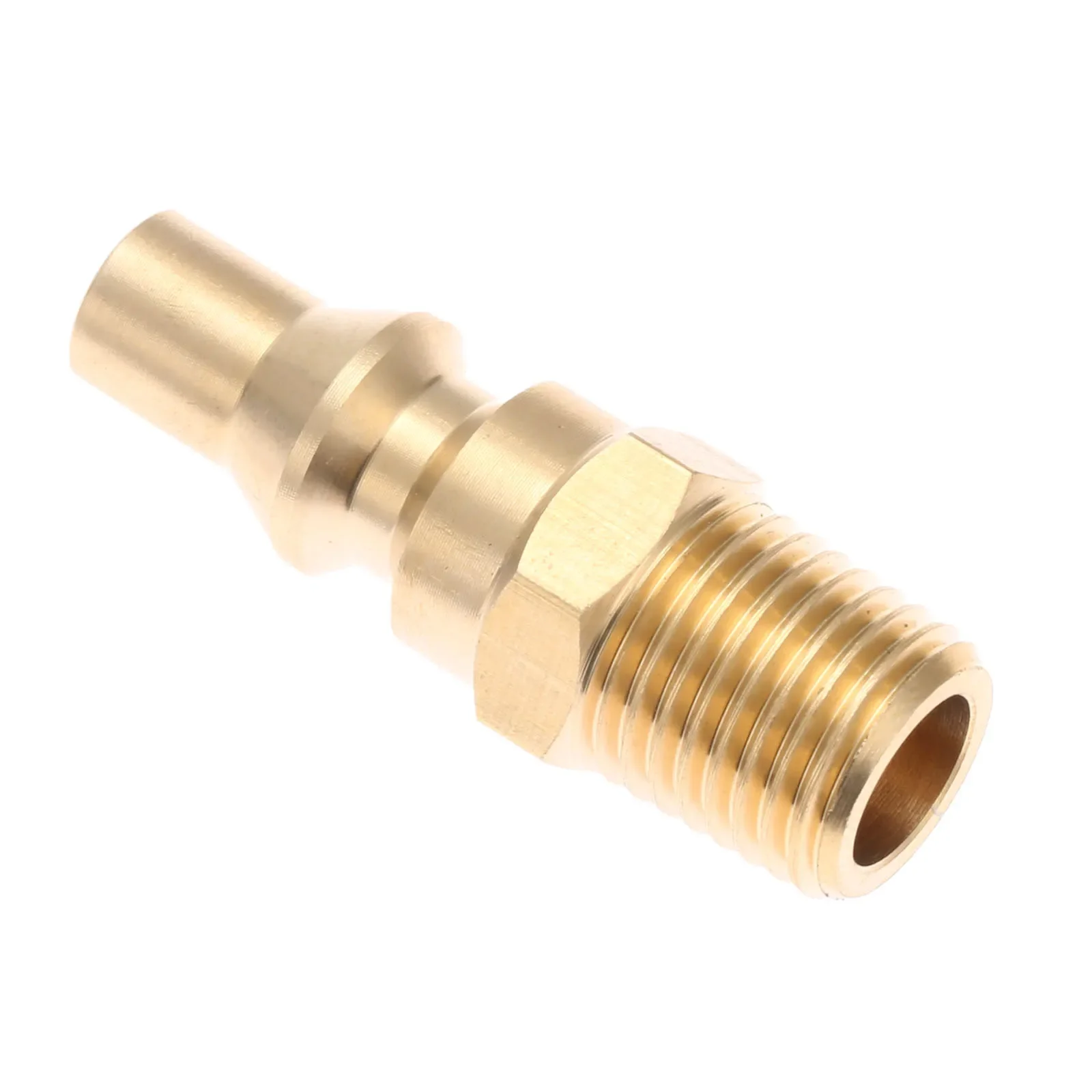 

1 Pc Propane Brass Full Flow Quick Connect Fitting Adapter- Male Plug X 1/4 Inch NPT for RV BBQ