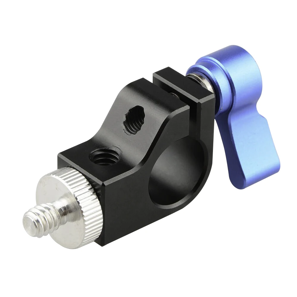Single 15mm Rod Clamp With 1/4"-20 Threaded Screw Mount For Camera 15mm Rod Supp