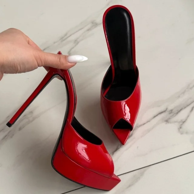 2026 Summer Women High Heeled Shoes for Woman's Pointed Toe Peep Toe Stiletto Platform Pumps Sexy Ladies Wedding Dance Shoes 2