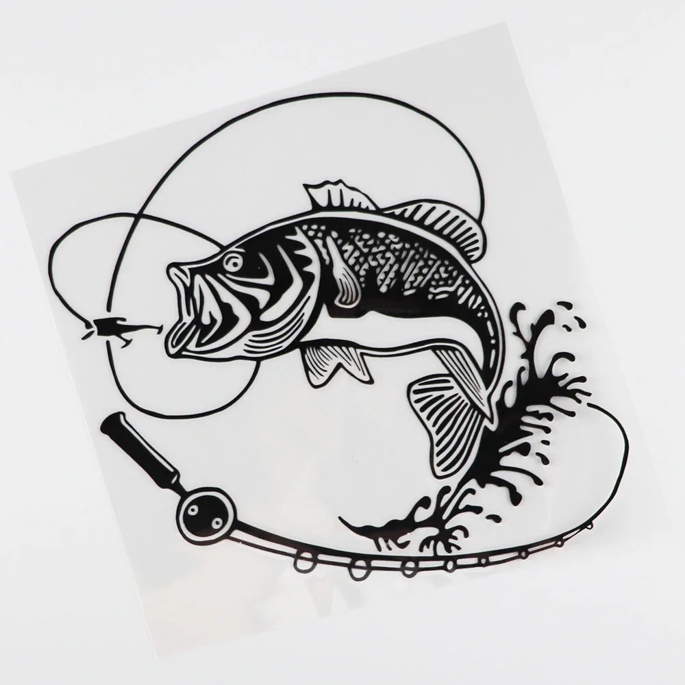 17.9cm*17.9cm Creative Fishing Silhouette Car Sticker Vinyl Decal  Black/silver Decor S9-0719 - Car Stickers - AliExpress