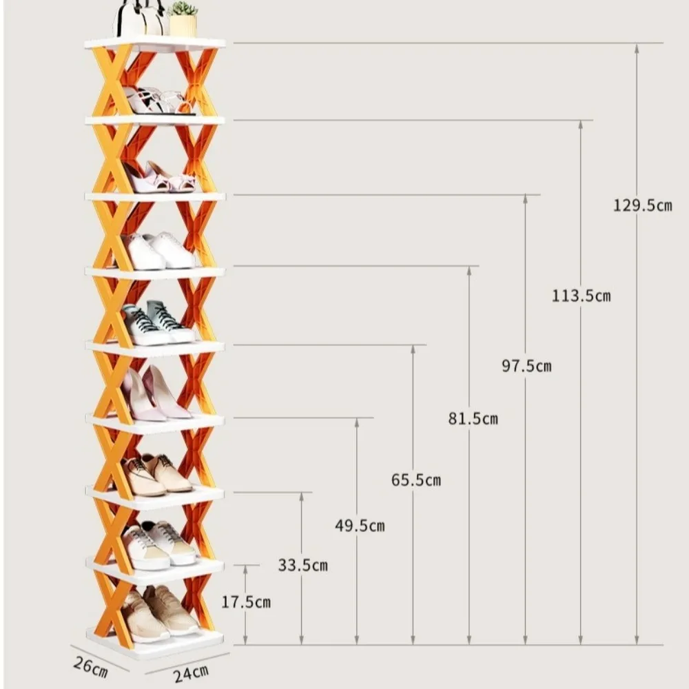 Multifunctional Detachable Folding Shoe Racks X-Shaped Plastic Shoes Storage Organizer Multi Layer Simple Shoes Shelf