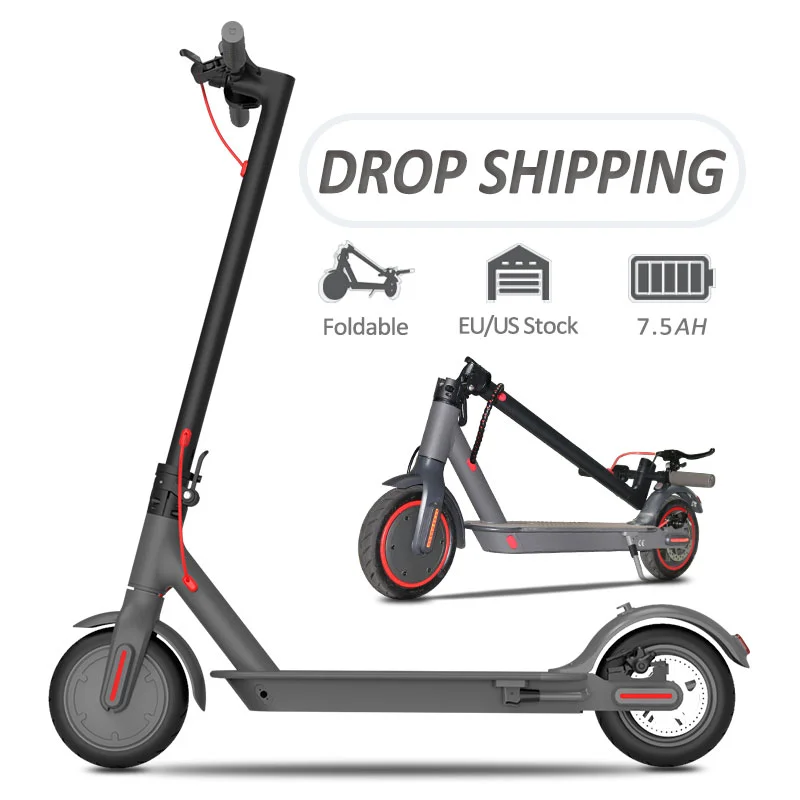 Playful skinke Overgivelse Drop Shipping Europe Warehouse 2 Wheels Folding Trotinet Electric Electro  Mi Foldable 350w Electric Scooter - Exhaust Temperature Meter - AliExpress
