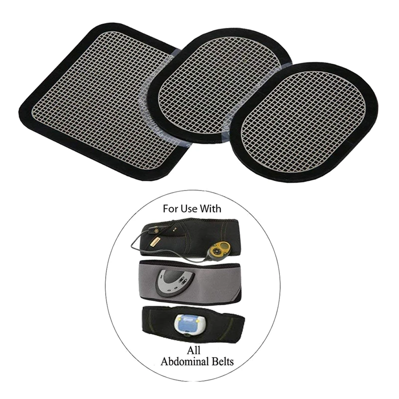 6 Pair EMS Eletric Muscle ABS Trainer Abdominal Toner Replacement Gel Sheet Pads Belt Patch For Fitness Abdominal Belts