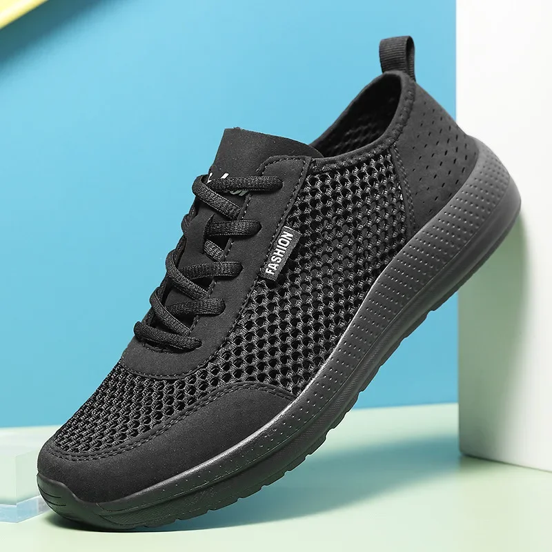 

Mesh Men's Shoes Sports Flats Shoes 2023 New Fashion Breathable Walking Shoes Lightweight and Comfortable Men's Shoes Casual