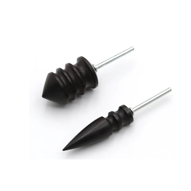 Black Ebony Wood Leather Burnisher Polished Rods Leather Craft Edge Slicker Tool Electric Polished Tip Head DIY Rotary Sets,leather craft tool kit,leather craft tools