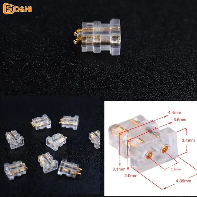 Introducing the 2pcs 0.78 Double Pin 1964 Socket Female DIY Custom High-End Headphone Cable Accessories Pin Plug