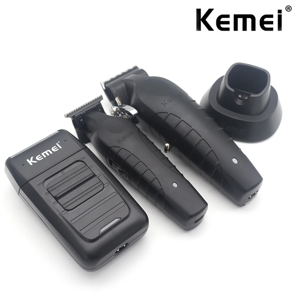 Kemei KM-2296 KM-2299 KM-1102 Barber Clipper Kit Men Electric Shaver Trimmer Professional Hair Cutting Machine_voghion.com