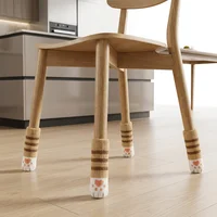Knitted Furniture Feet Covers - Cute Cat Paw Chair Leg Socks, Anti-Slip Noise Reducing Floor Protectors for Chairs 5