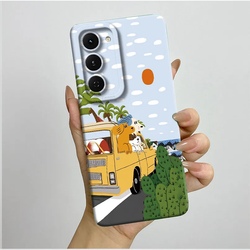 Aesthetic Flowers Slim Liquid Silicone Phone Case - Anti-Drop Protective Soft Cover
