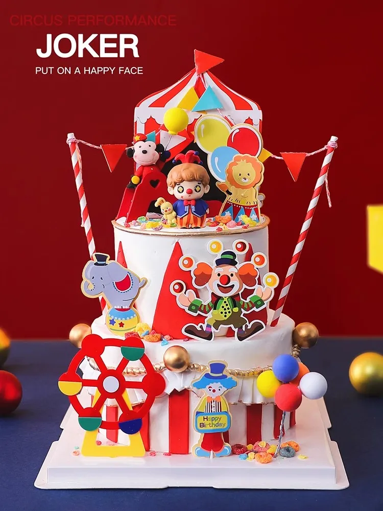 HGSHUO Décoration De Gâteau Cirque Cupcake Topper Animaux