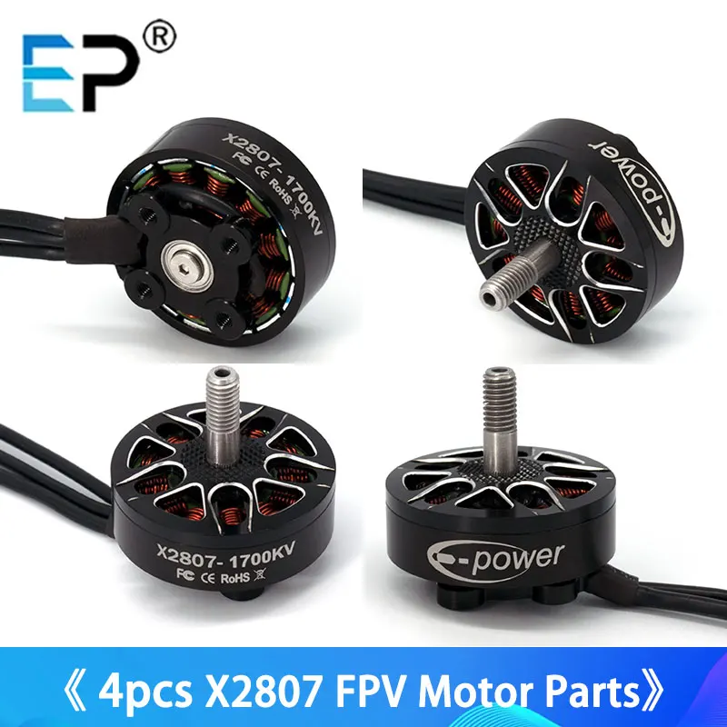 

E-Power 4pcs 2807 Motor 1700KV 4S 1500KV 1300KV 6S 7inch Brushless Parts For FPV Multi-rotors Long Range LR7 RC Drones Airplane