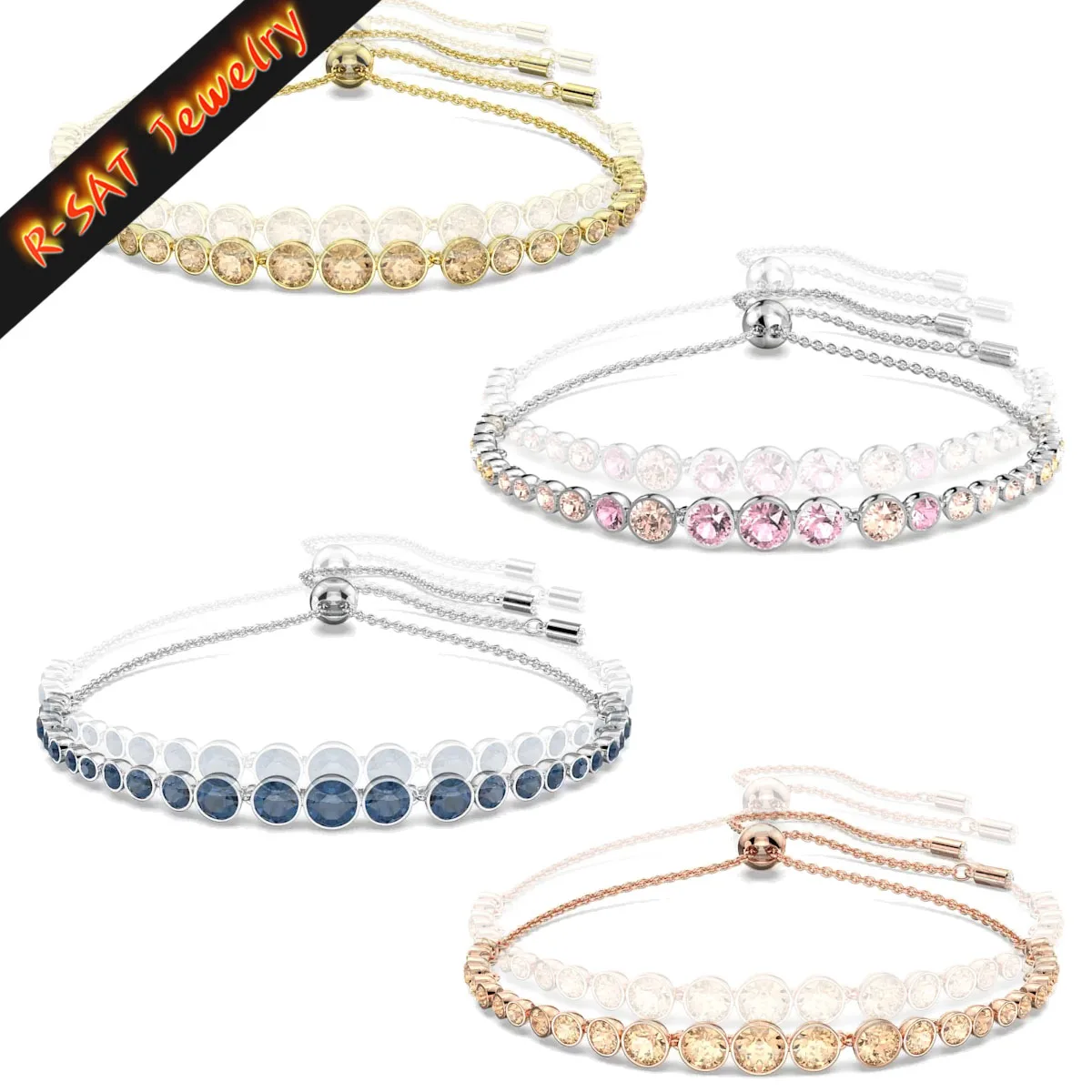 

Emily Series Original Pink Bracelet Colorful Crystal Party Exquisite High Quality Party Gifts for Women Free Shipping