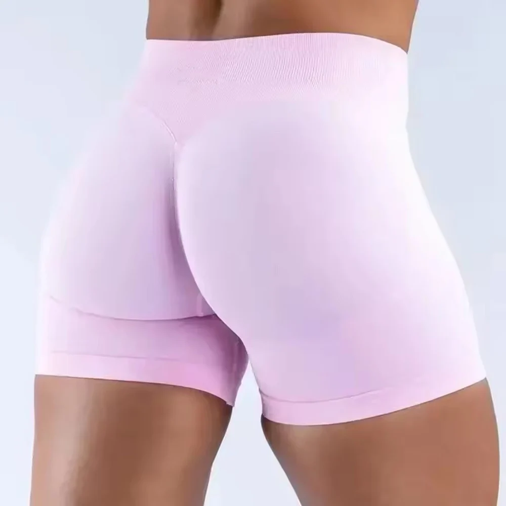4.5" Impact Seamless Shorts Ribbed Yoga Shorts Women Flex Scrunch Bum Gym Shorts Booty Running Short Butt Lifting Workout Pants 5