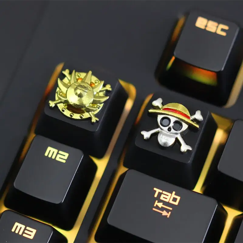 Drop Shipping Cool Metal ESC Keycap Alu Alloy Keycaps for Mechanical Keyboard LOL One Piece R4 Height Stereoscopic