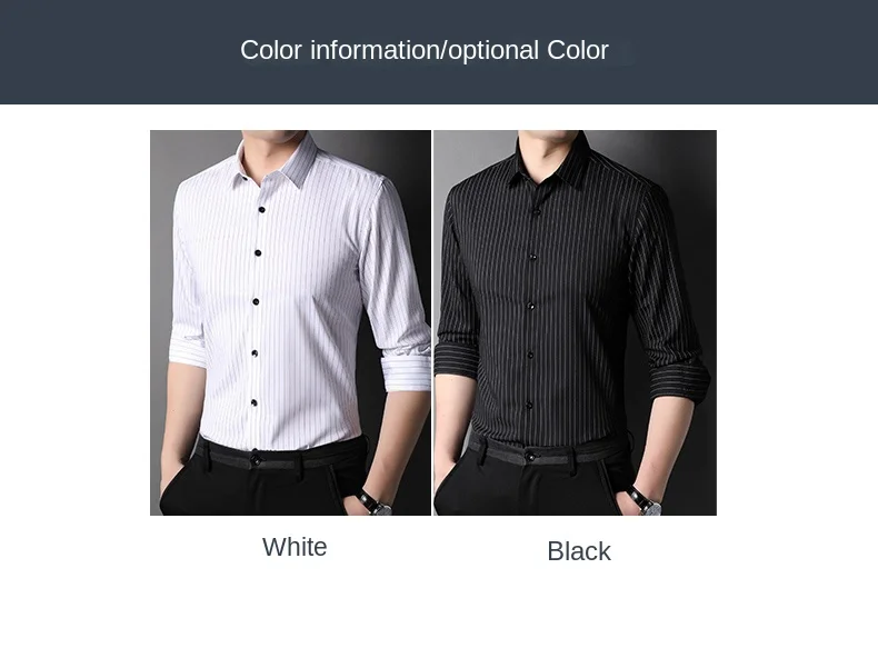 Top Grade New Fashion Brand Designer Slim Fit Vertical Stripes With Cufflinks Mens Shirts Casual Long Sleeve Men Clothing